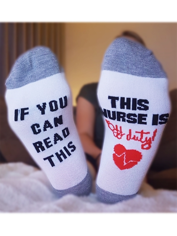 Sokken Nurse Off Duty Wit